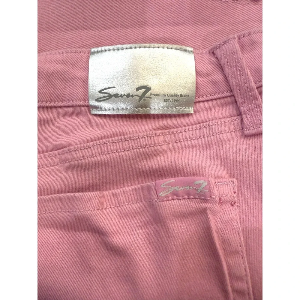 Seven7 Weekend Short Pink Denim Frayed Hem Women's Size 16 Mauve Stretch‎ Shorts